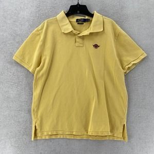 Polo Top Look Polo Shirt‎ Mens XL Short Sleeve Thunderbird Logo Custom Slim Fit
